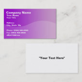 Welle gegen einen lila abgestuften Hintergrund Telefonnummerkarte (Vorne/Hinten)