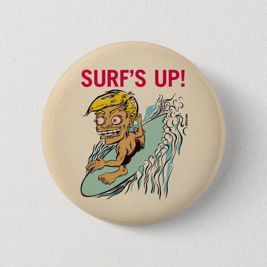 Welle hoch! Knopf Button (Vorderseite)