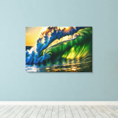 Welle im Meer Leinwanddruck (Insitu (Holzboden))