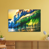 Welle im Meer Leinwanddruck (Insitu (Wohnzimmer))