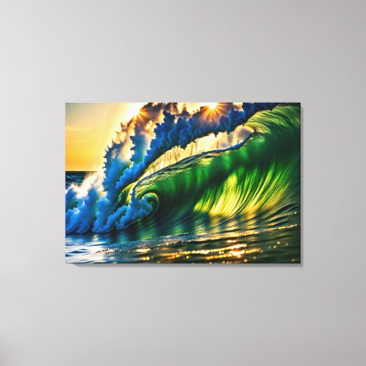 Welle im Meer Leinwanddruck (Vorderseite)