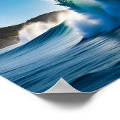 Welle im Meer Poster (Ecke)
