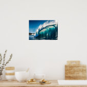 Welle im Meer Poster (Küche)