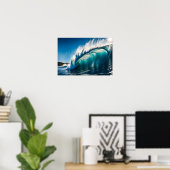 Welle im Meer Poster (Heimbüro)