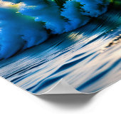 Welle im Meer Poster (Ecke)
