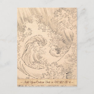 Welle Katsushika Hokusai Vintage-Wasserlandschafts Postkarte