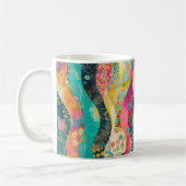 Welle mehrfarbiger Blume Kaffeetasse (Links)
