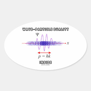 Welle-Partikel Dualität innerhalb des Ovaler Aufkleber