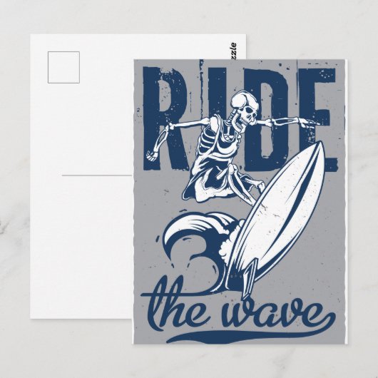 Welle Postkarte (Vorne/Hinten)