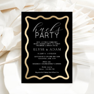 Welle Schwarzes Gold Hucks Party Einladung