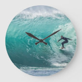 Welle, Surfer, schöne Landschaftswand Uhr (Vorderseite)