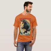 Welle und Godzilla T-Shirt (Vorne ganz)