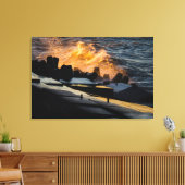 Welle von Sunset Gold Leinwanddruck (Insitu (Wohnzimmer))