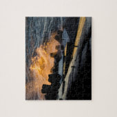 Welle von Sunset Gold Puzzle (Vertikal)