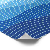 Wellen Abstrakte Minimalistische Zusammensetzung Poster (Ecke)