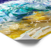 Wellen am Meer Poster (Ecke)