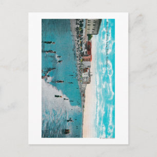 Wellen am Ocean BeachLong Beach, CA Postkarte