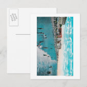 Wellen am Ocean BeachLong Beach, CA Postkarte (Vorne/Hinten)