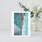 Wellen am Ocean BeachLong Beach, CA Postkarte (Stehend Vorderseite)