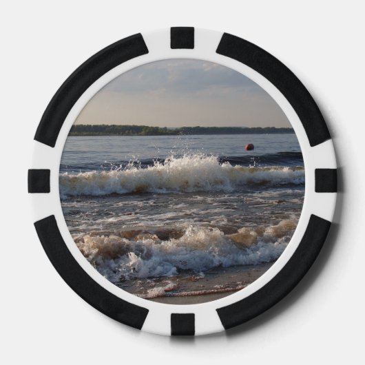Wellen am Strand Pokerchips (Vorderseite)