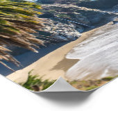 Wellen am Strand Poster (Ecke)