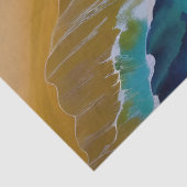 Wellen an einem Sandstrand Seidenpapier (Detail)