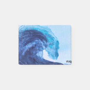 Wellen Aquarell Meer Wasser tropischen Strand Post-it Klebezettel