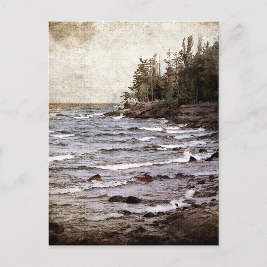 Wellen auf dem Lake Superior Postkarte (Vorderseite)