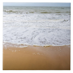 Wellen auf dem Strand Keramik Foto Fliesen