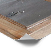 Wellen auf der Beach View von einem Fenster aus Poster (Ecke)