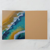 Wellen auf einem Sandy Beach jeden Anlaß Karte (Innenseite)