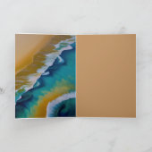 Wellen auf einem Sandy Beach jeden Anlaß Karte (Innenseite)