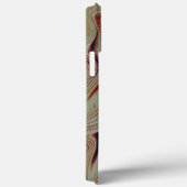 Wellen auf gemischtem Untergrund in grau-ockerbrau Case-Mate iPhone Hülle (Rückseite / Rechts)