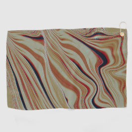 Wellen auf gemischtem Untergrund in grau-ockerbrau Golfhandtuch