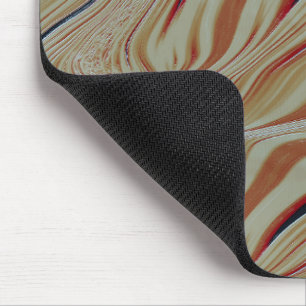 Wellen auf gemischtem Untergrund in grau-ockerbrau Mousepad