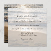 Wellen bei Sunset Wedding Invitation Cards Einladung (Vorne/Hinten)