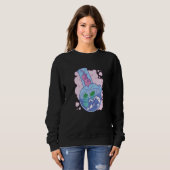 Wellen Bong Joint Katze Sweatshirt (Vorne ganz)