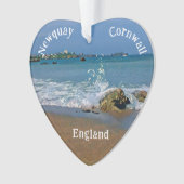 Wellen brechen auf der Küste digitale Malerei Ornament (Vorderseite)