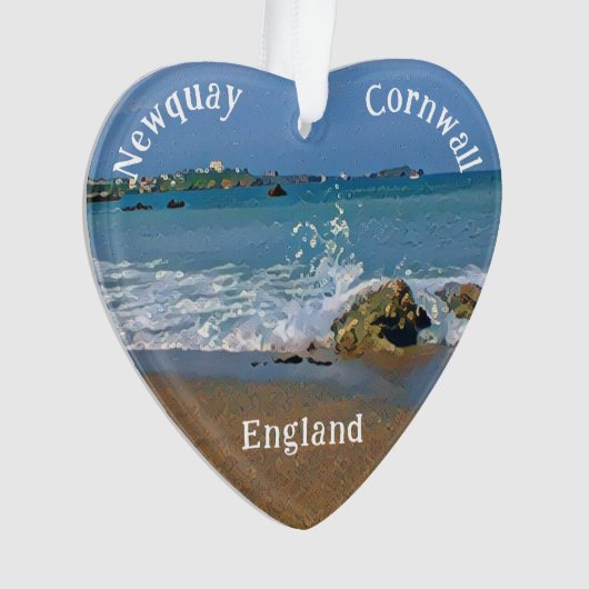 Wellen brechen auf der Küste digitale Malerei Ornament (Vorderseite)