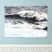 Wellen brechen leinwanddruck (Insitu (Holzboden))