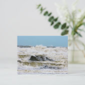 Wellen brechen. postkarte (Stehend Vorderseite)