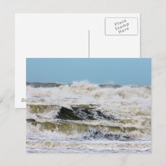Wellen brechen. postkarte (Vorne/Hinten)