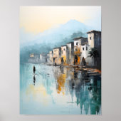 Wellen der Einsamkeit, Kunst der digitalen Mauer Poster (Vorne)