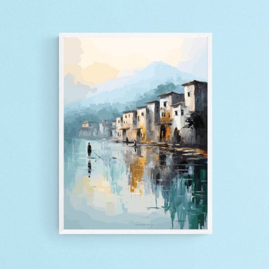 Wellen der Einsamkeit, Kunst der digitalen Mauer Poster