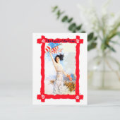 Wellen der Flagge Postkarte (Stehend Vorderseite)