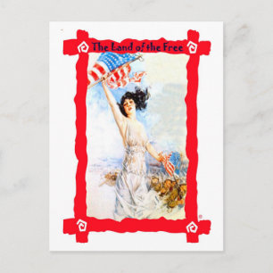 Wellen der Flagge Postkarte