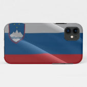 Wellen der Flagge Sloweniens - Case-Mate iPhone Hülle (Rückseite (Horizontal))