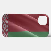 Wellen der Flagge von Belarus - Case-Mate iPhone Hülle (Rückseite (Horizontal))