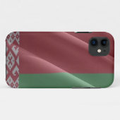 Wellen der Flagge von Belarus - Case-Mate iPhone Hülle (Rückseite (Horizontal))