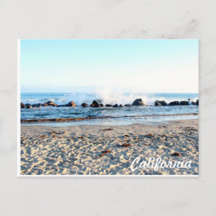 Wellen der Kalifornien-Strand-Postkarten-  Postkarte